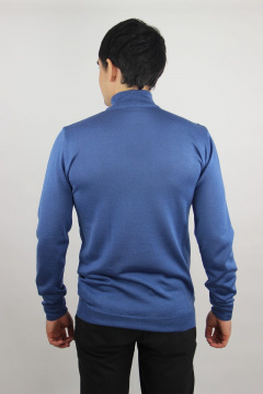 Демисезонный зауженный свитер с двойным воротником Полесье С3012-15 5С1749-Д43 170,176 королевский_синий - фото 3