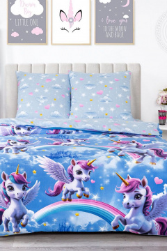 Наволочка, пододеяльник, простыня АРТПОСТЕЛЬ 912 единорожки - фото 2