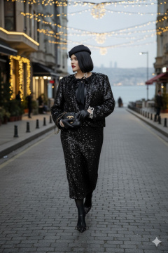 Блуза, жакет, юбка Vittoria Queen 27593 черный - фото 5