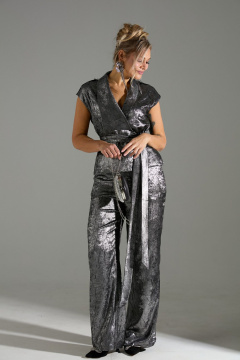 Брюки, жилет LM К126048 серый_шиммер - фото 4