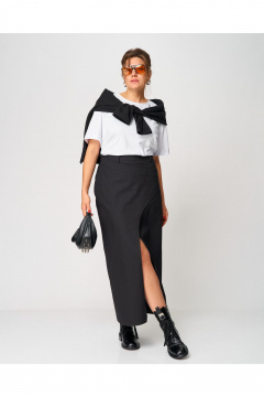 Юбка GRATTO 6209-1 черный - фото 4