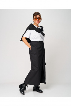 Юбка GRATTO 6209-1 черный - фото 3