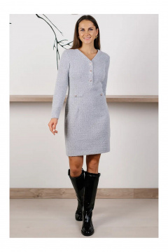 Платье MONA STYLE 22046/1 серый - фото 4