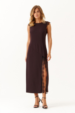 Платье Панда 117680 коричневый - фото 1