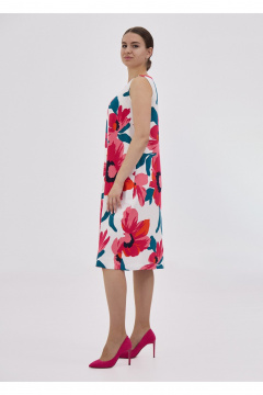 Платье Полинушка 416 принт_крупные_цветы - фото 2