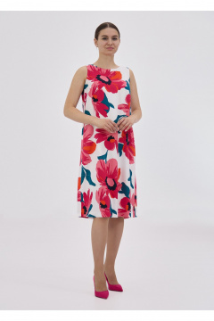 Платье Полинушка 416 принт_крупные_цветы - фото 1