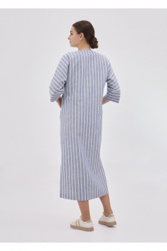 Платье Полинушка 420лх бело-синяя_полоска - фото 3