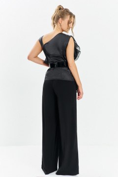 Блуза, брюки Euromoda 674 черный - фото 4