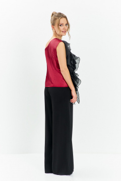 Блуза Euromoda 681 красный/черный - фото 4