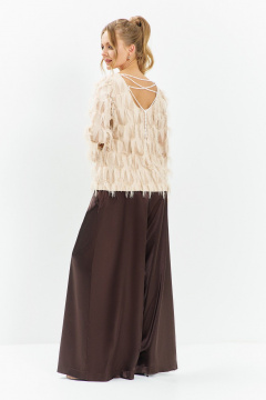 Блуза, брюки Euromoda 663 горький_шоколад - фото 2