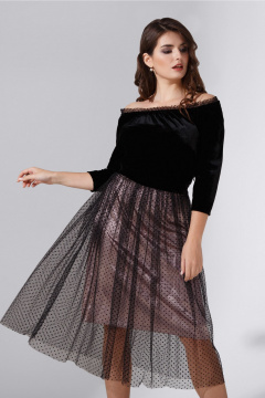 Платье Avanti 752 черно-розовый_металик - фото 4