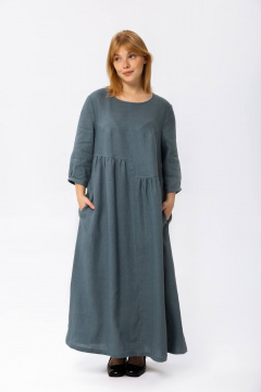 Платье SHLOMO 4-33 шиферно синий - фото 1