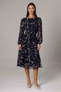 Платье Ларс Стиль 1161 сине-бежевый - фото 1