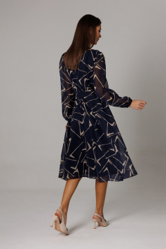 Платье Ларс Стиль 1161 сине-бежевый - фото 5