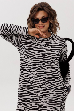 Платье Anelli 1755 черно-белое_кино - фото 3