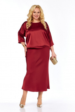 Блуза, юбка Элль-стиль 2449/1 бордо - фото 1