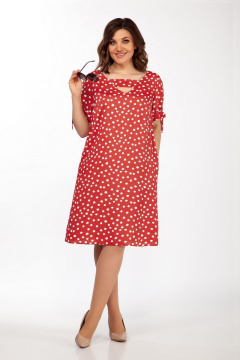 Lady Secret 3653.1 алый+горошек