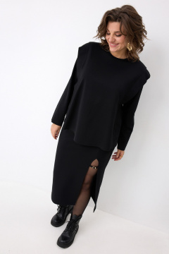 Джемпер, юбка BegiModa 3101 черный - фото 3