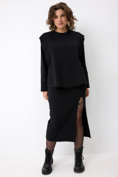 Джемпер, юбка BegiModa 3101 черный - фото 1