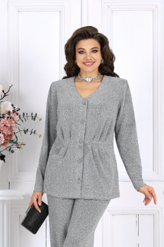 Брюки, жакет Ninele 7477 серебряный - фото 2