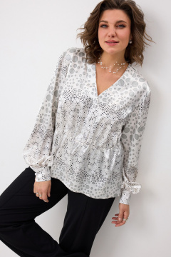 Блуза BegiModa 4146 круги_на_белом - фото 5
