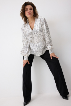 Блуза BegiModa 4146 круги_на_белом - фото 3