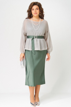 Накидка, платье Fita 3222 нефрит_дымчатый - фото 1