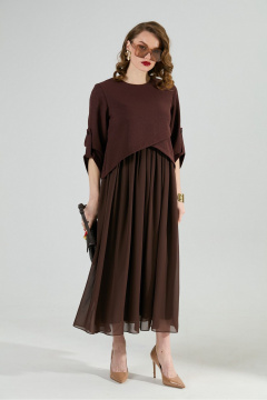 Платье NikVa 740-21 шоколад - фото 4