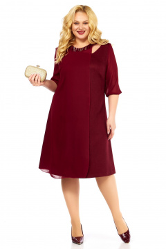 Платье Belinga 1237 бордовый - фото 1