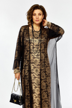 Кардиган, платье Lady Secret 25304 золотой+черный - фото 4