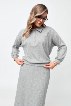 Блуза, юбка Verita 2428 серый - фото 4