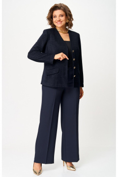 Брюки, жакет БелЭльСтиль 849-2_85_22+601-2_88_22 синий - фото 3