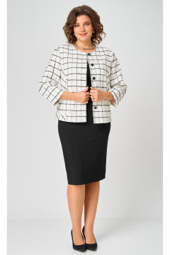 Жакет БелЭльСтиль 861-2_59_22 бело-черный - фото 5