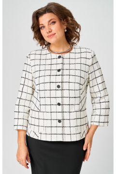 Жакет БелЭльСтиль 861-2_59_22 бело-черный - фото 2