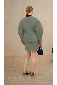 Полупальто, юбка Lokka 1718С хаки - фото 5