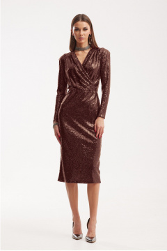 Платье N.O.W. 1504-1 шоколад - фото 2