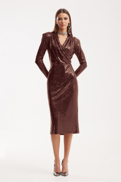 Платье N.O.W. 1504-1 шоколад - фото 1