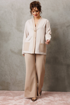 Брюки, жакет Anastasia 1290.1 капучино - фото 1