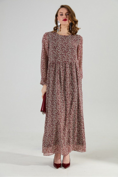 Платье NikVa 801-9 листья_бургунди - фото 5