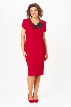 Платье Solomeya Lux 973В алый-черный - фото 4