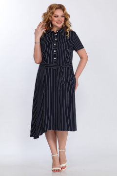 Платье с асимметричным низом и поясом, летнее из вискозы Matini 3.1050 - фото 4