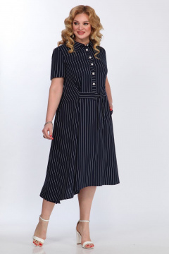 Платье с асимметричным низом и поясом, летнее из вискозы Matini 3.1050 - фото 1