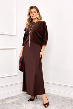 Накидка, платье AGATTI 5995-1 шоколад - фото 1