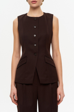 Жилет THE VERY 2432 горький-шоколад - фото 3