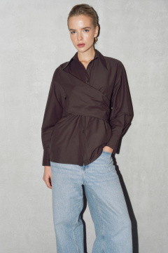 Рубашка THE VERY 2436 горький-шоколад - фото 1