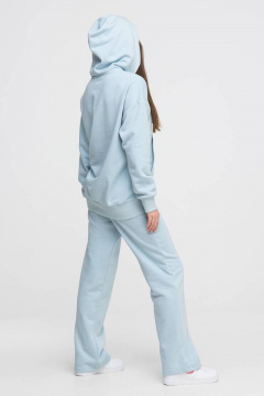 Спортивный костюм худи oversize и палаццо голубой Domna 16071 бледно-голубой - фото 2