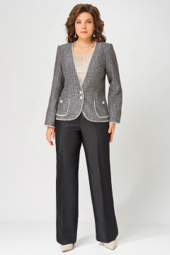 Брюки, джемпер, жакет Fita 4122 черно-бежевый - фото 3