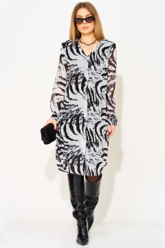 Платье Laikony L-053 бело-черный - фото 4