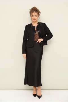 Деловой комплект: укороченный жакет с кружевом и сатином PUR PUR 11-240 - фото 3