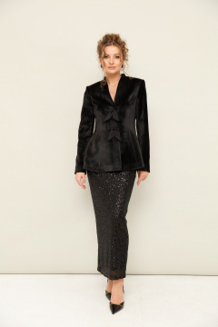 Юбка из пайеток с поясом на резинке и прямым силуэтом PUR PUR 11-255/1 - фото 1